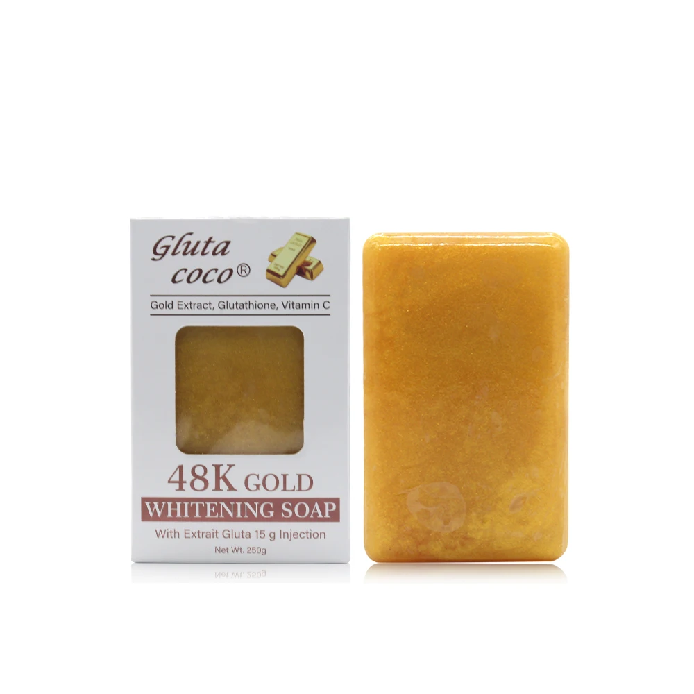 5D Gluta 48K GOLD Glutathion Soap Cleansing Skin Exfoliating Moisturizing Handmade Soap Bath Products for Dark and Caramel