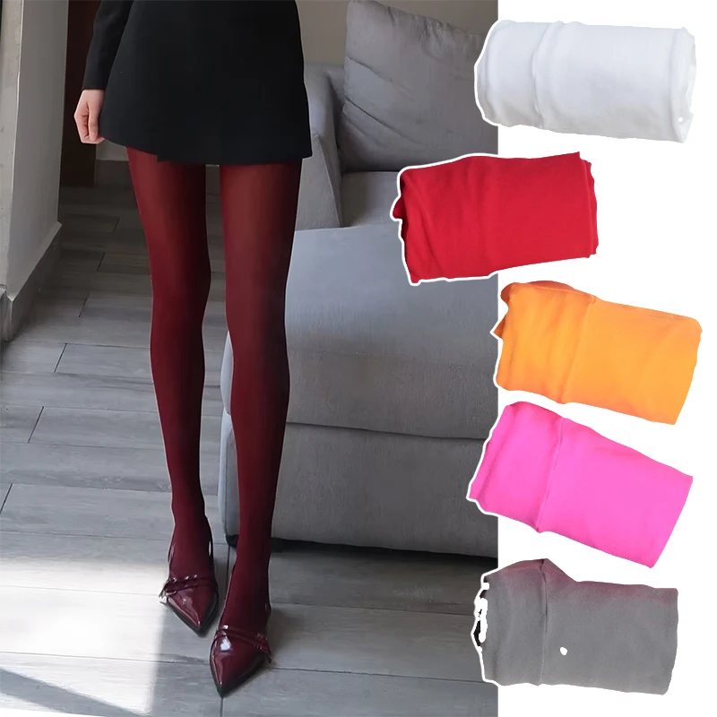 Women Colorful Tights Slim Stockings Pantyhose Super Elastic Leggings Sexy Tights Spring Autumn Gothic Lingerie Girls Tights Y2k