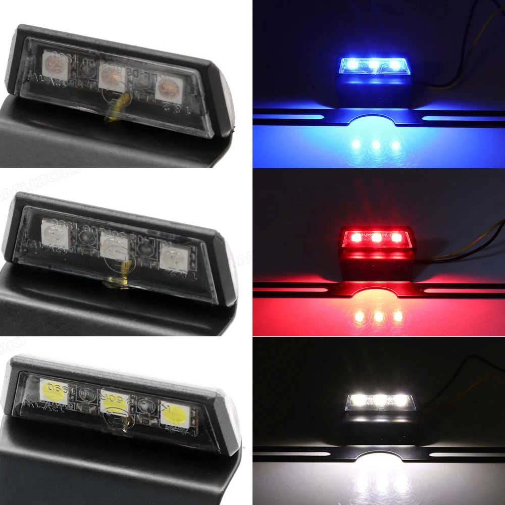 License Plate Lamp For KAWASAKI Z125 Z250 For YAMAHA FZ8 FZ1 For DUCATI X Diavel Motorcycle Accessoreis CNC Tail Tidy LED Light