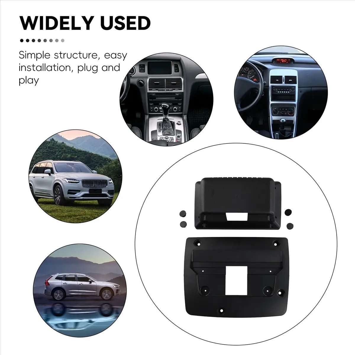 T37C Car Radio Fascias Frame for Volvo XC90 2004-2014 9 Inch Stereo Panel Android Radio Dash Fitting Panel Kit view 5