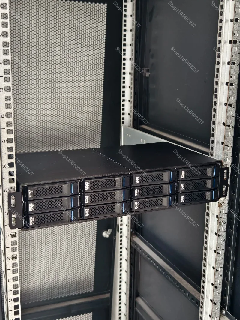 12 Bay Hard Drive Expansion Enclosure, External NAS Storage Box, 12G Backplane, Support Multi-cascade Disk Cage for Data Storage