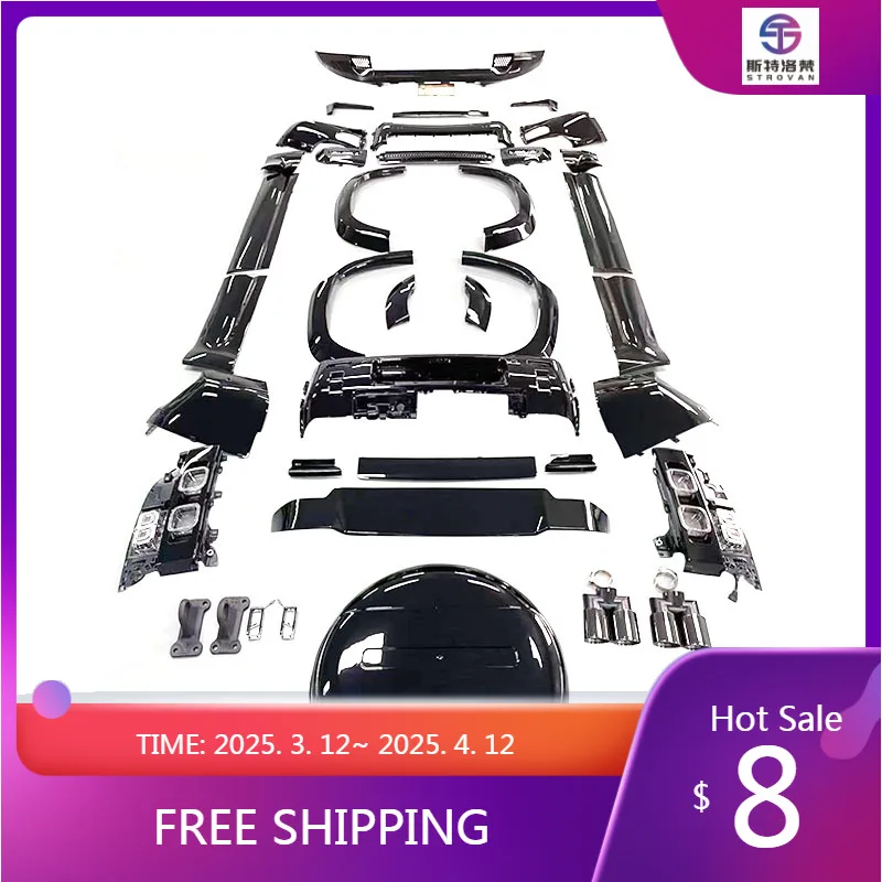 

High-quality goodsFor Land Rover Defender Upgrade Modification Black Defender Body Kit Front Rear Bumper