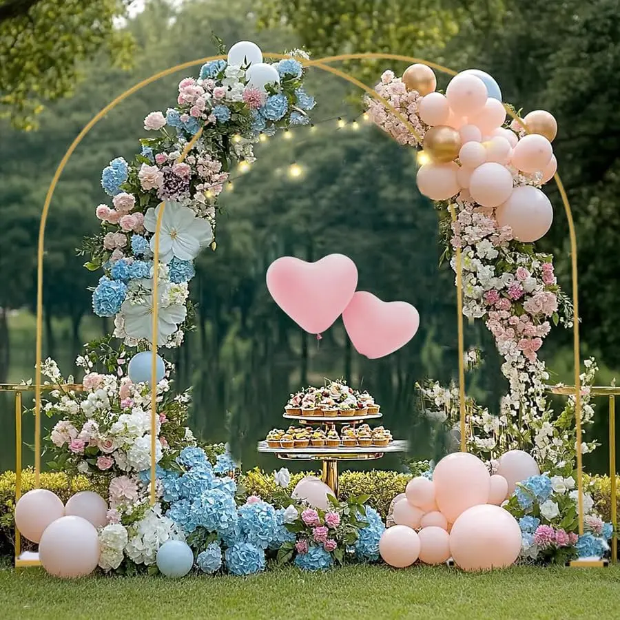 

Металлическая арка, подставка для фона, 7,8 фута, золотая свадебная арка, подставка для фона для дня рождения, детского душа, декор для выпускной церемонии