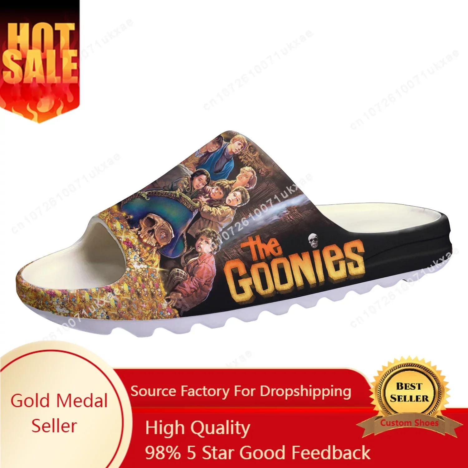 

The Goonies Movie Soft Sole Sllipers Home Clogs Customized Step On Water Shoes Mens Womens Teenager Step in Sandals