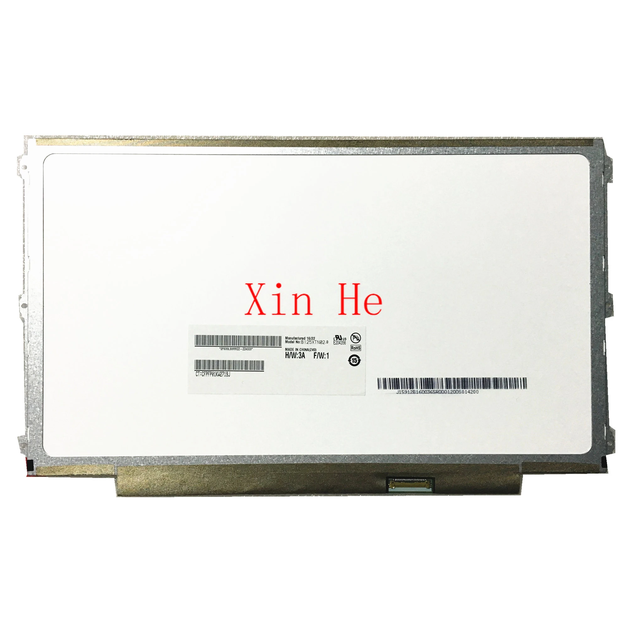 

B125XTN02.0 LP125WH2-TPB1 HB125WX1-201 12.5'' Laptop LCD Screen 1366*768 EDP 30 PINS Left+right screw holes