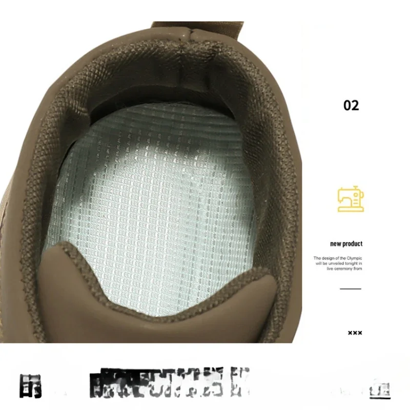 Botas altas para hombre, zapatos de senderismo a la moda para exteriores, botas de trabajo antideslizantes y resistentes al desgaste, botas de moto negras Retro, novedad de 2025