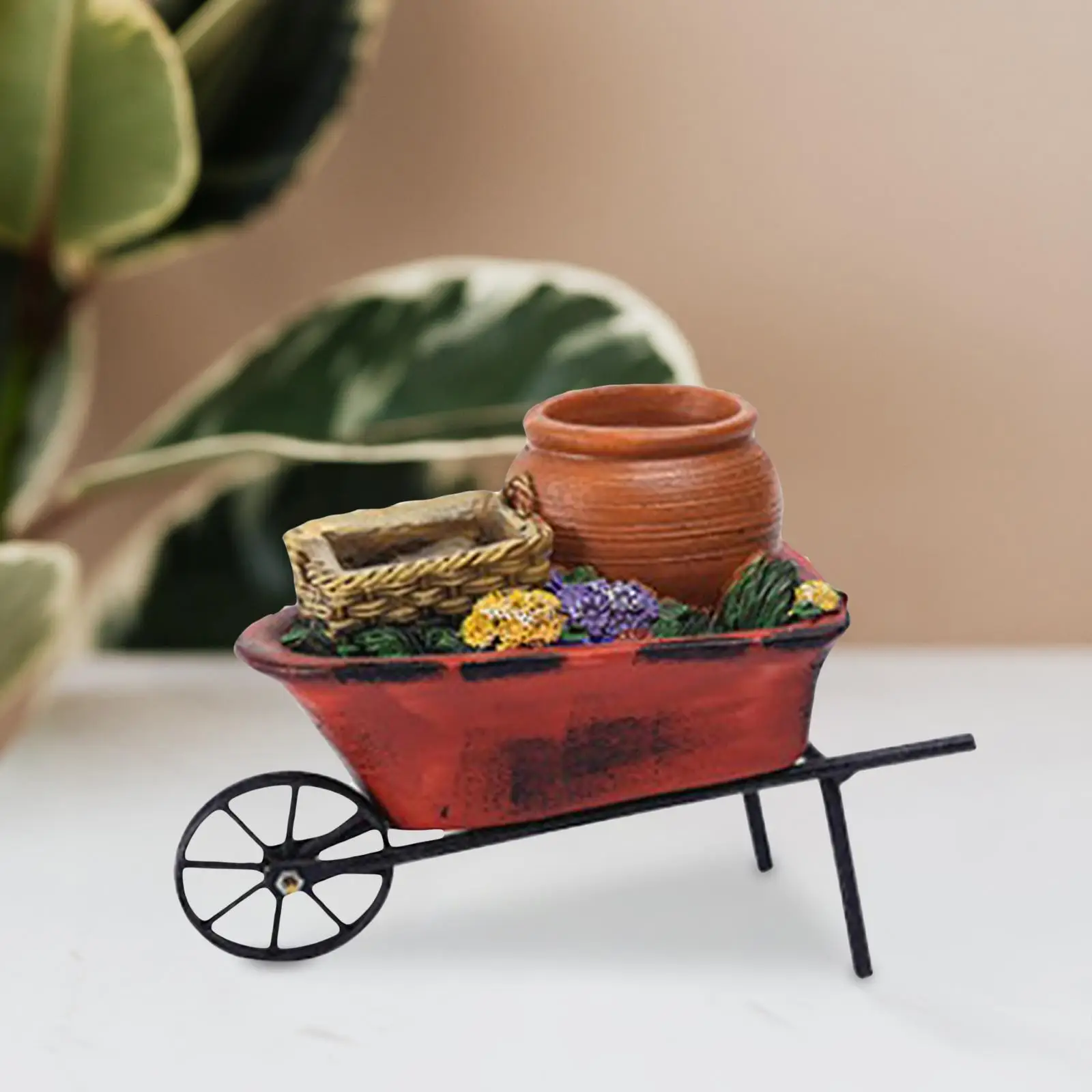 

Creative Cart Flower Pot Reusable Flower Stand for Patio Household Ornament