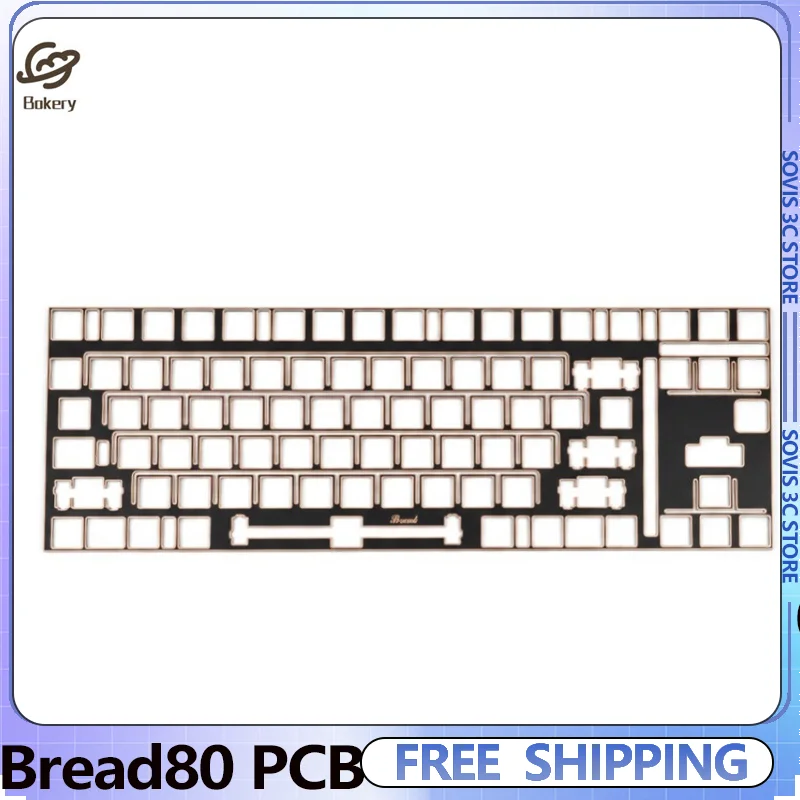 

Bokery Bread80 Keyboard Accessories Custom Keyboard positioning board Bread80 PCB Sound Pack
