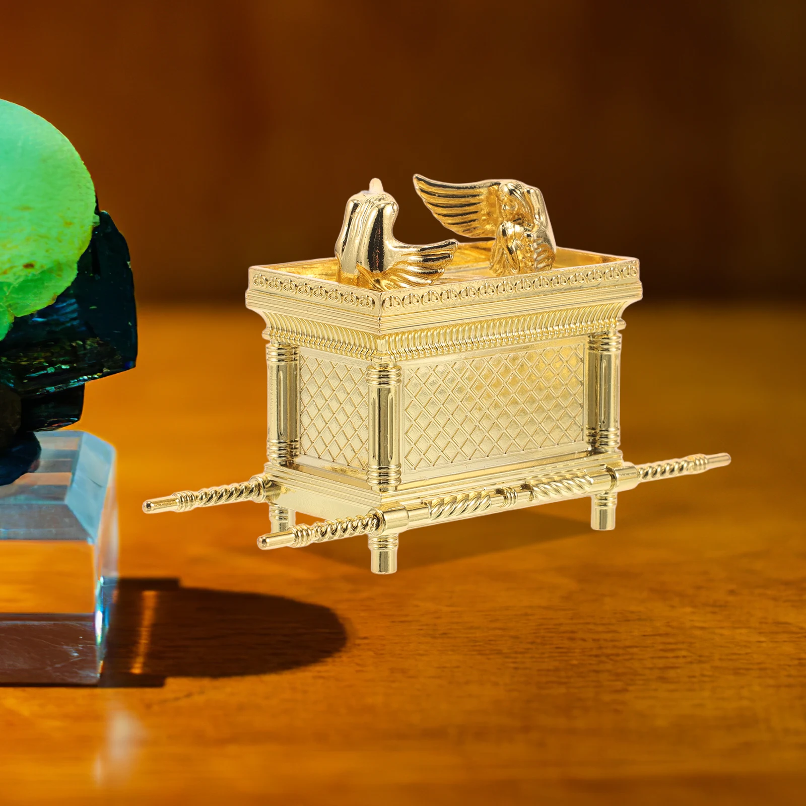 

Ark of Religious Statue Figurine Golden St Home Decor Jewish Faith Gift Sculpture nament Artwork Table Content