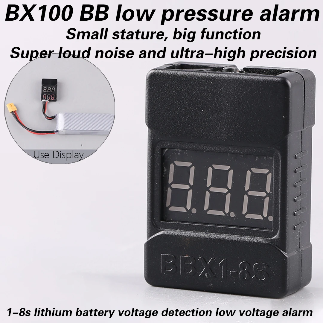 BBX1-8s 1S/2s/3s/4s/5s/6s/7s/8s Low Voltage Buzzer Alarm Lipo Battery Voltage Indicator Tester Wholesale Price for 3.7v 7.4v