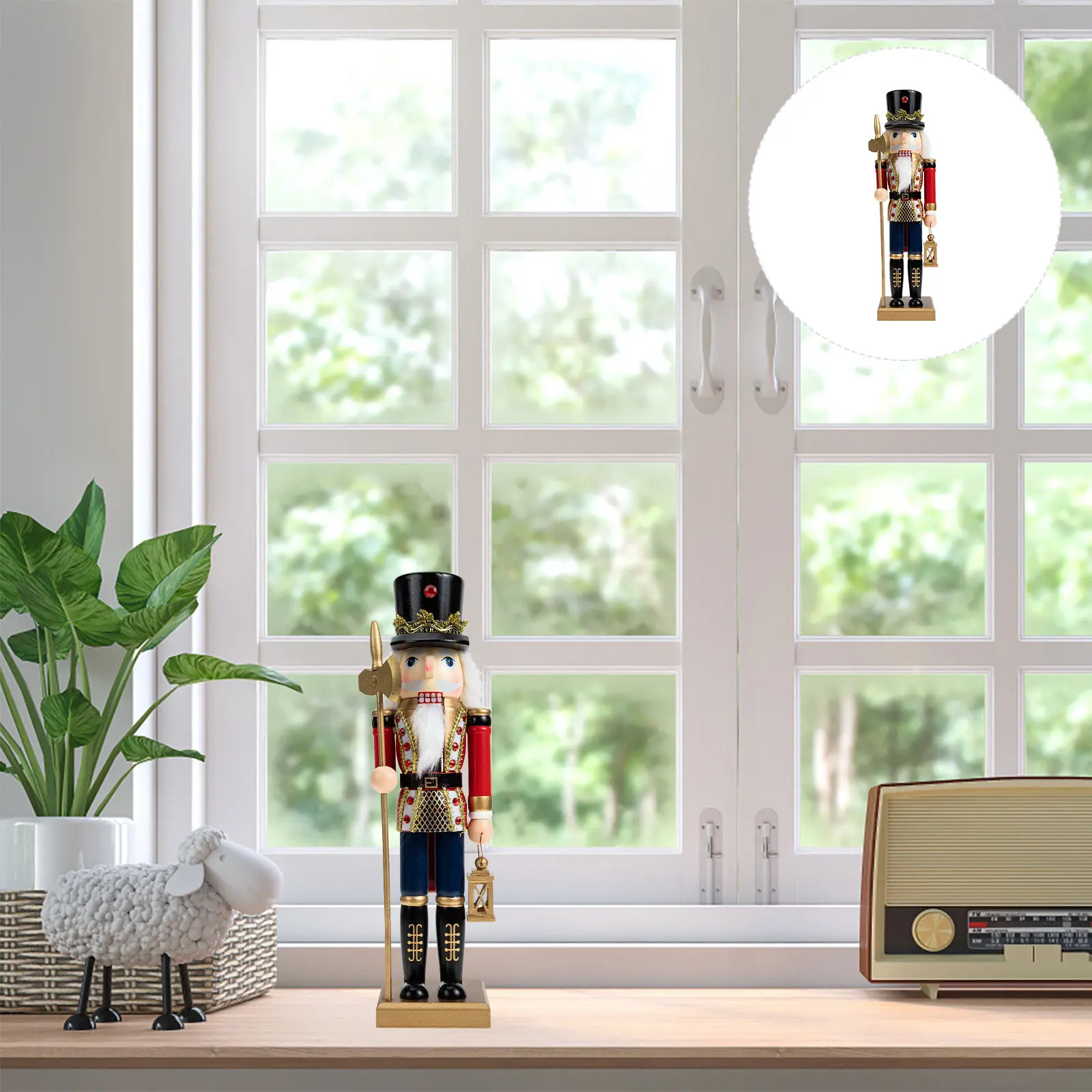 Wooden Nutcracker Decoration Adorable Home Ornament for Table Kitchen Decor Cartoon Interior Ornament Household Decorations
