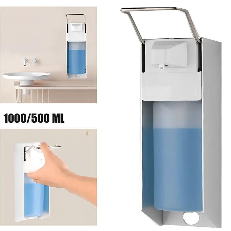 Liquid Soap Dispenser Hand Press Soap Dispenser Wall-mounted Shampoo Container 500/1000 ML Kitchen Bathroom Accessories