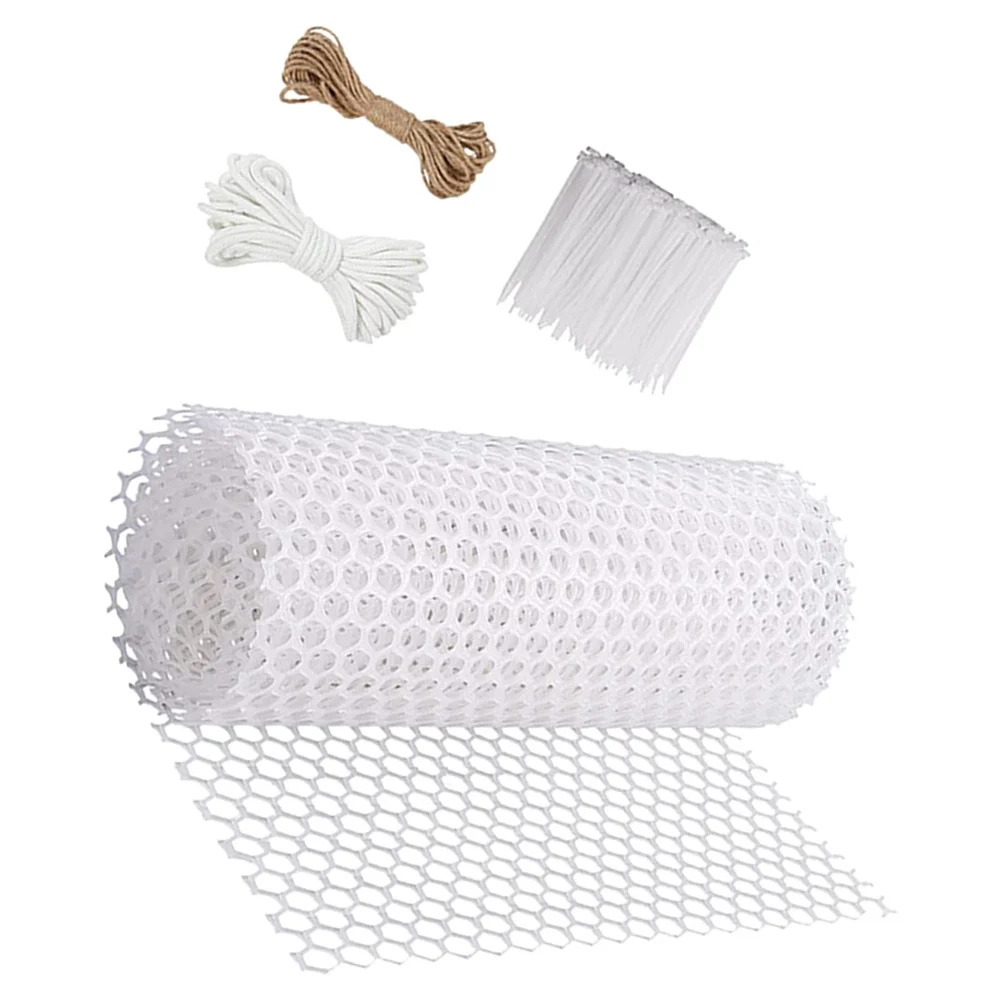 1 مجموعة 1 مجموعة شبكة تسلق النباتات لحديقة دعم القطب الطحلب شبكة حبل بلاستيكي الكرمة أداة التدريب بوعاء نباتات داخلية وخارجية #6