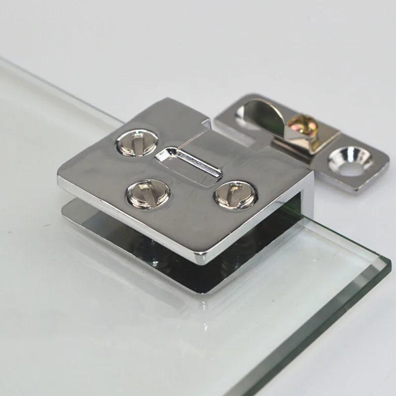 Glass Door Hinge Clamps Stainless Steel Wine Cabinet Bread Cabinet Cupboard Cabinet Gate Clip Door Hinges for 5-9mm