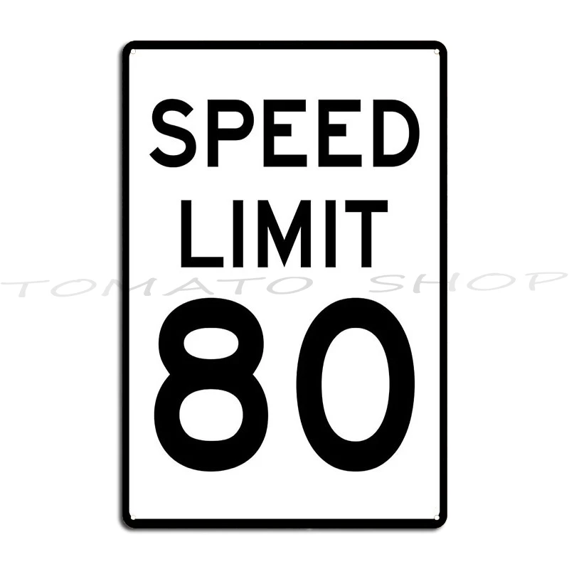 Speed Limit Metal Plaque Poster Kitchen Living Room Rusty Create Tin Sign Poster