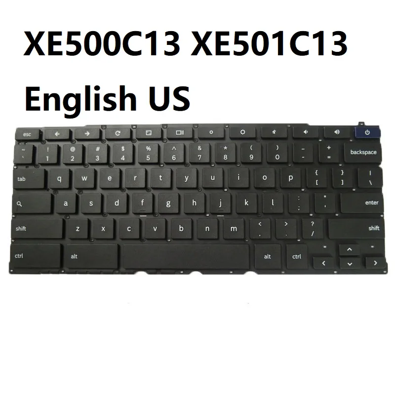 English US Black Laptop Keyboard For Samsung XE500C13 XE501C13 Without Frame New