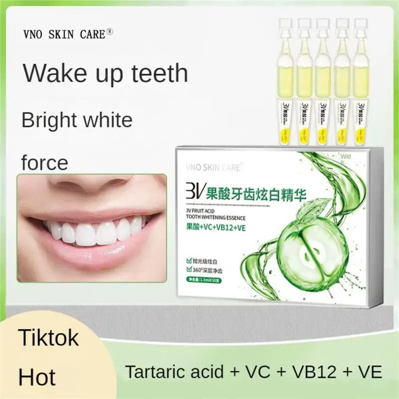 10PCS 3V TLOPA Ampoule Toothpaste Tooth Serum Ampoule Essence Toothpaste Fruit Acid Teeth Whitening Essence Tooth Care Essence