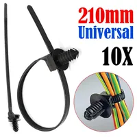 10pcs Universal Car Cable Zip Ties 210mm  Cars Mount Wire Tie Clips For VW Nissan Fiat 500 Jeep Renegade Citroen C4 Audi A4 B6