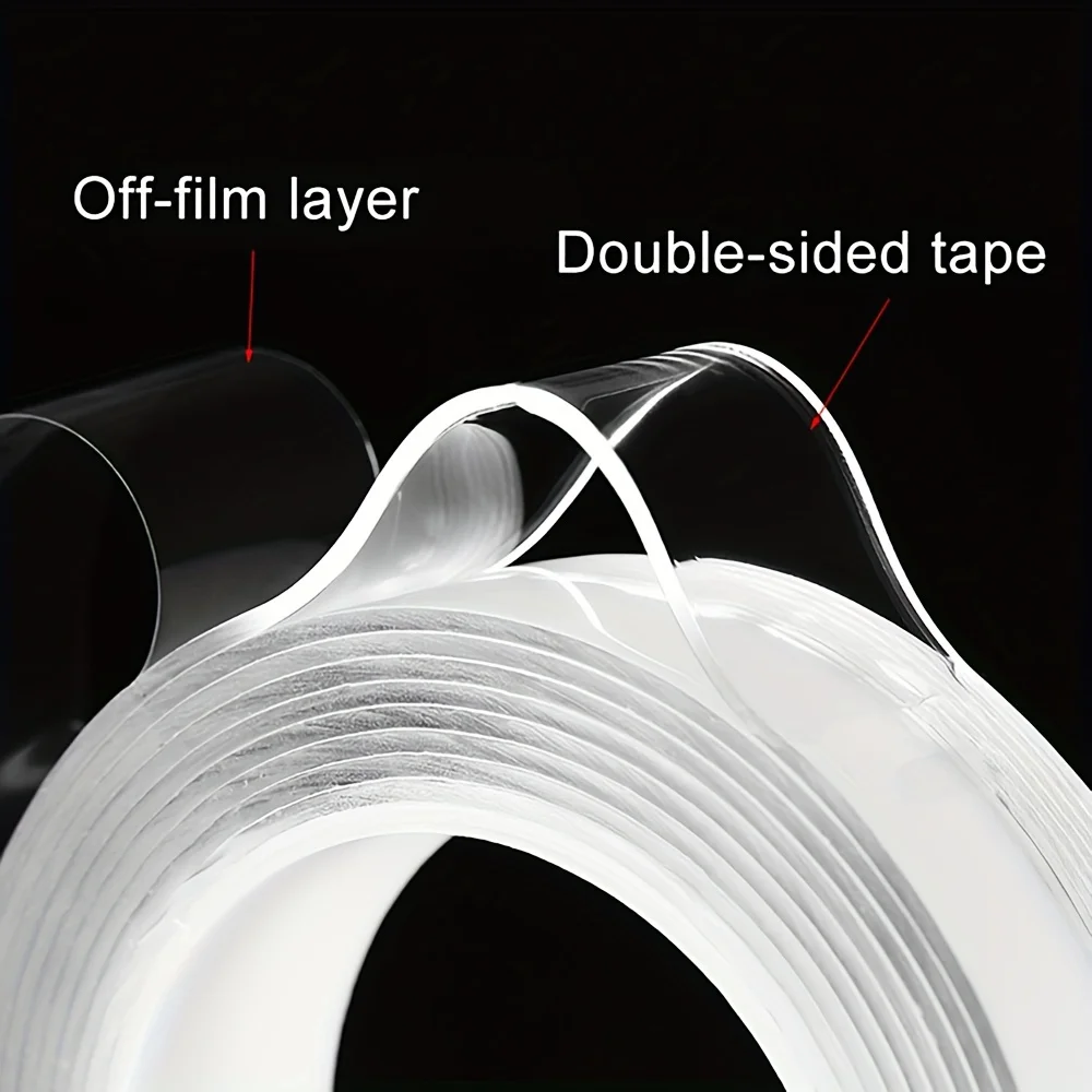 2cm Wide Nano Tape Double Sided Tape Waterproof Adhesive Tapes Cleanable Kitchen Bathroom Supplies Diamond Painting Wall Sticker