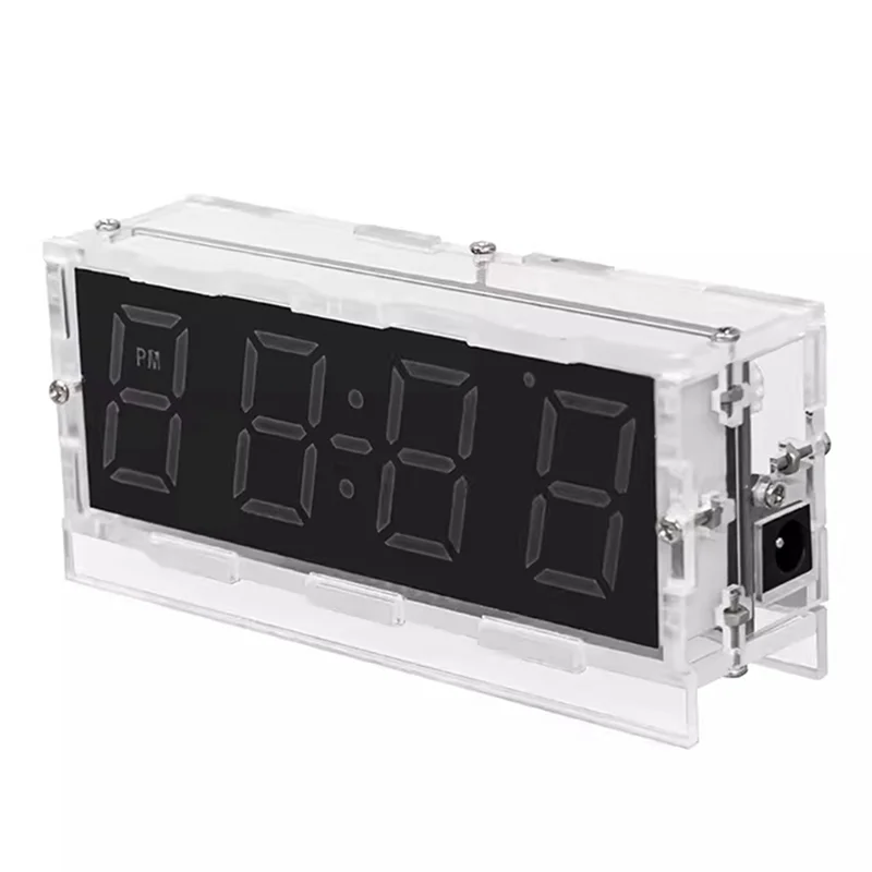 Colorful Digital Clock Accessories Colorful RGB Digital Alarm Clock Microcontroller Circuit Board Welding DIY Production