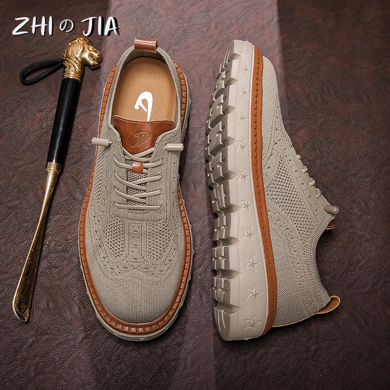 

Мужская повседневная спортивная обувь для весны и осени, дышащая сетчатая модная обувь, модная обувь больших размеров, 40-50 размеры