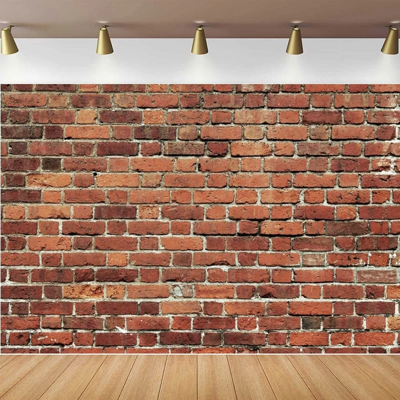 خلفية للتصوير الفوتوغرافي على الحائط من الطوب الأحمر، لافتة زفاف منزلية للتخرج، ديكور داخلي لحفلات التصوير، ملصق خلفية #1