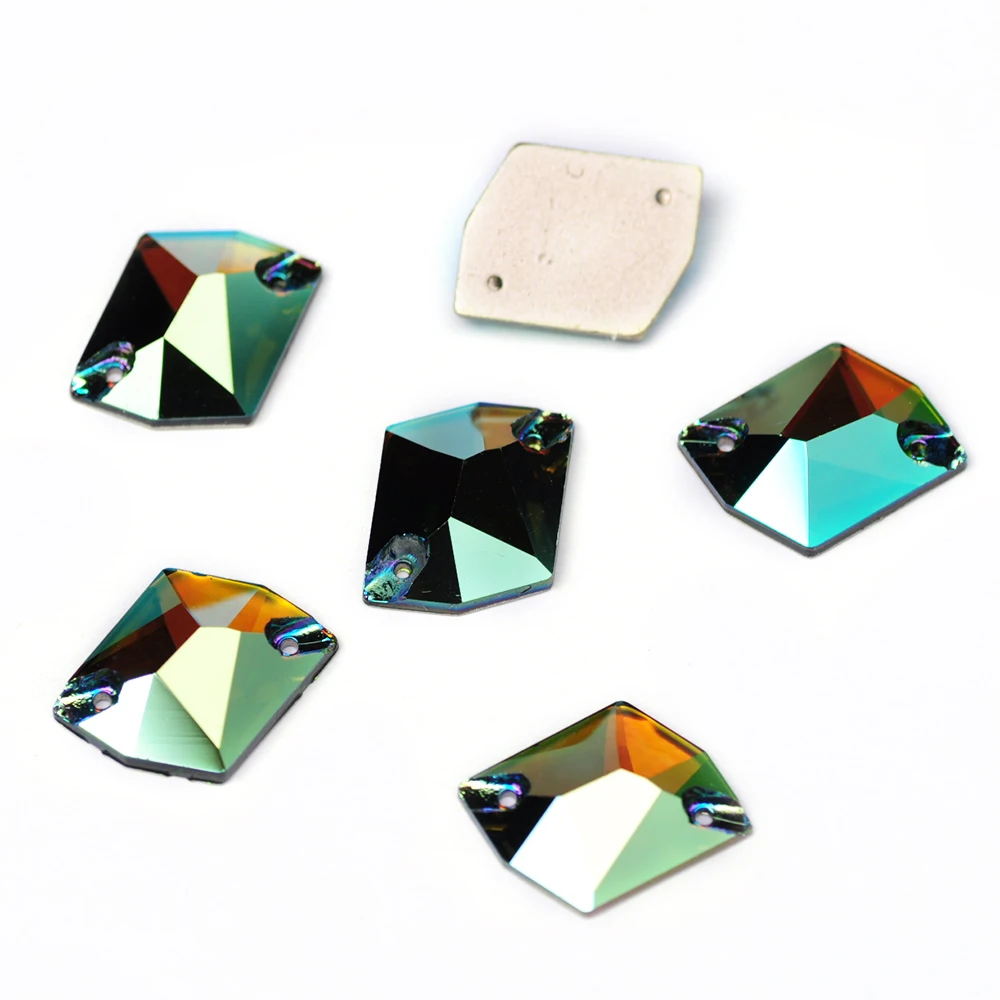 PUBRILEX Bunte AB Kosmische Strasssteine Näh-Glaskristalle DIY-Bastelzubehör Flache Aufnähsteine für Taschen und Kleidung – Detail 5