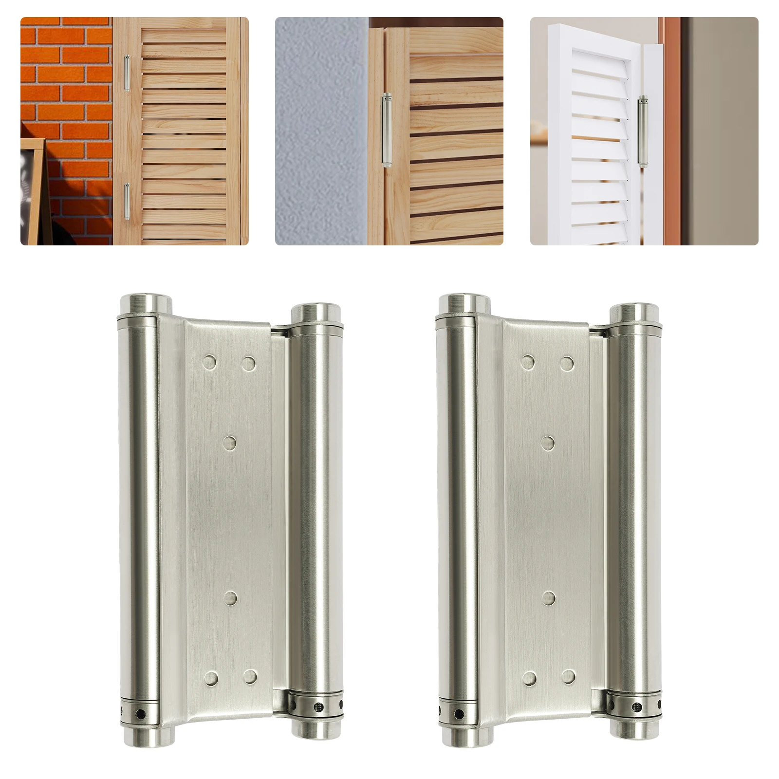 2Pcs 8 Inch Double Action Spring Hinge Saloon Cafe Door Swing Door