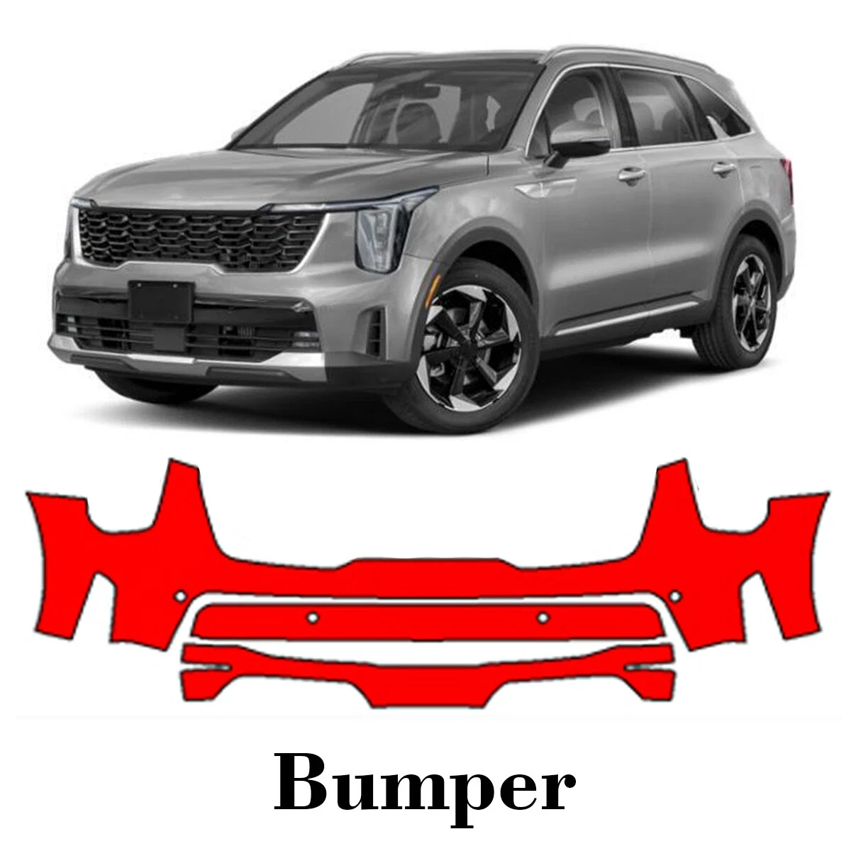 

TPU Scratch-resistant Front Bumper Car Paint Protection Film For KIA Sorento 2024-2025 Car Body Transparent Bra Per-cut PPF Kit