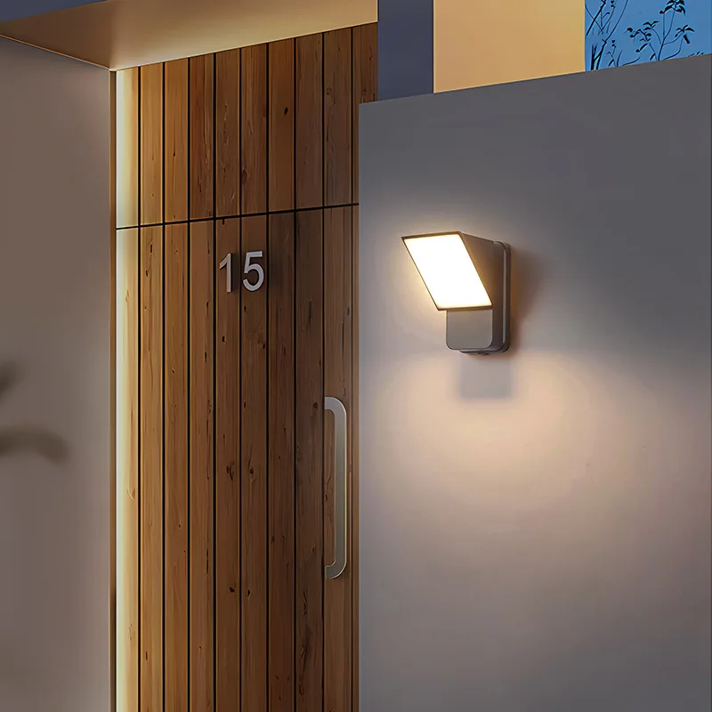 outside corner wall light waterproof rotation bedroom stairs door balcony background aisle outdoor wall sconce light