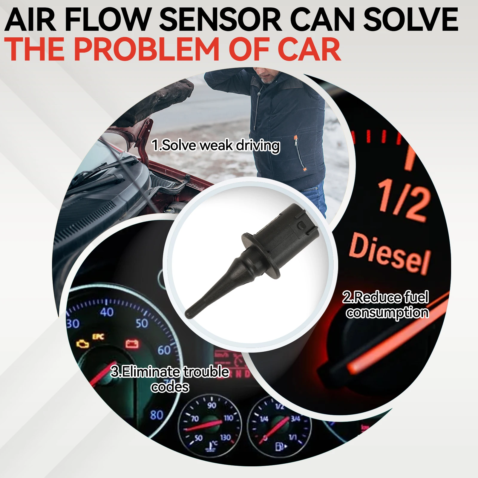 Sensor y enchufe de temperatura del aire ambiente para Mercedes Benz W210 W202 S202 S210 C208 W168 W169 W211 W212 W246 W176 nuevo 0075421318