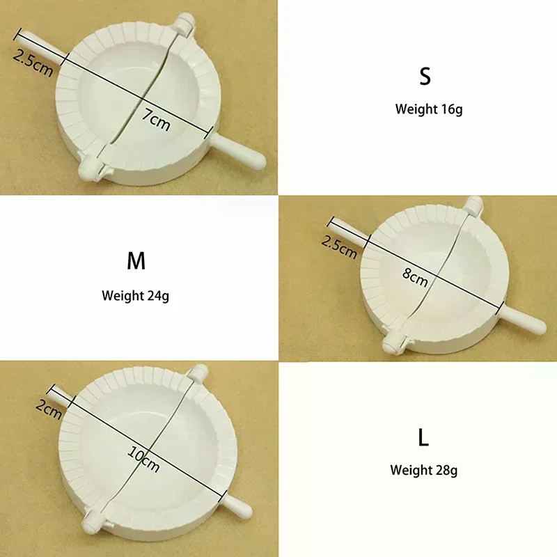 3pcs Dumpling Mold Pierogi Turnover Ravioli Empanada Dough Press Mould Maker