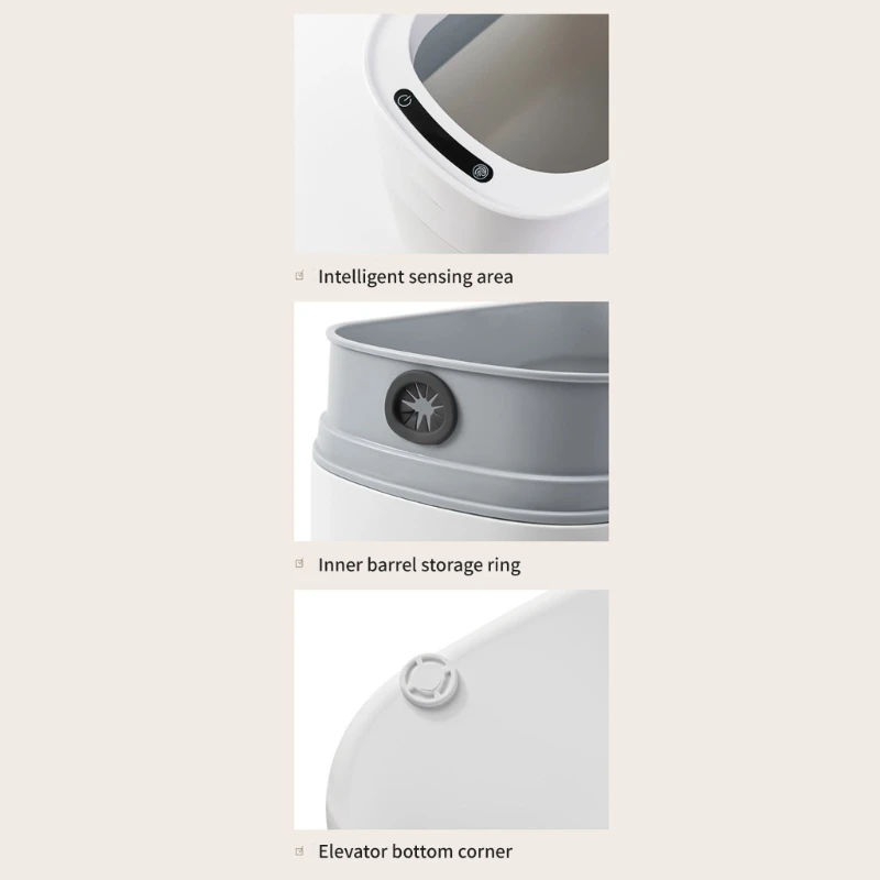 Sensors Lid Trash Can Battery Operated Garbage Can Easily Clean for Daily Use