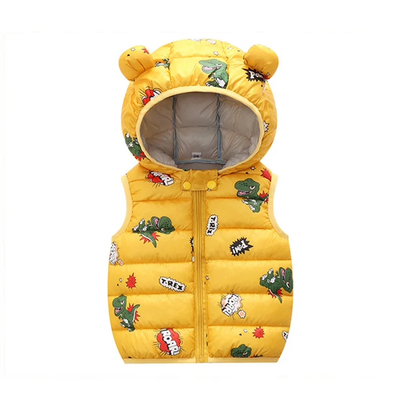 Autumn Winter New Baby Outerwear Baby Boys Girls Down Jackets Cartoon Mouse New Boy Girl Jacket Warm Kids Lightweight Coats 1-5Y