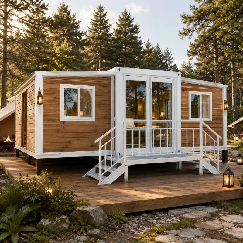 Foldable Tiny House Expandable Container Prefab Home for Garden Studio Site Shelter and Camp Office Customized