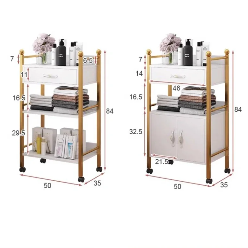 Unique Storage Luxury Portable Trolley Simple Salon Trolley Trendy Carrito Auxiliar Para Salón De Belleza Salon Furniture
