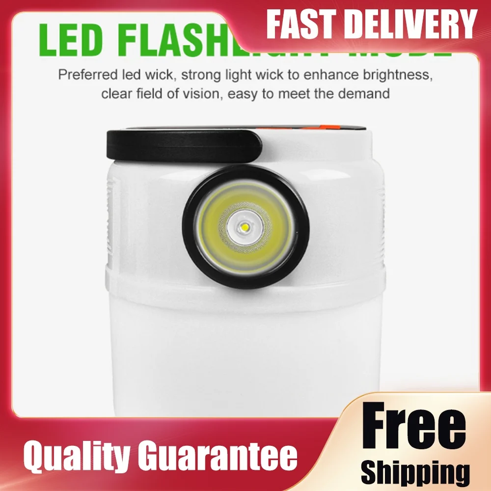 LED Solar Decorative Hanging Lights Power Display Hanging Camping Lamp Dimmable with Hook USB Rechargeable for Outdoor Equipment