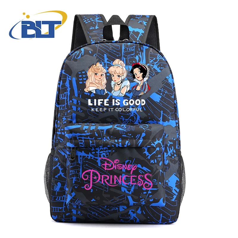 Cartable imprimé princesse Disney pour filles, sac à dos étudiant, cadeau pour enfants