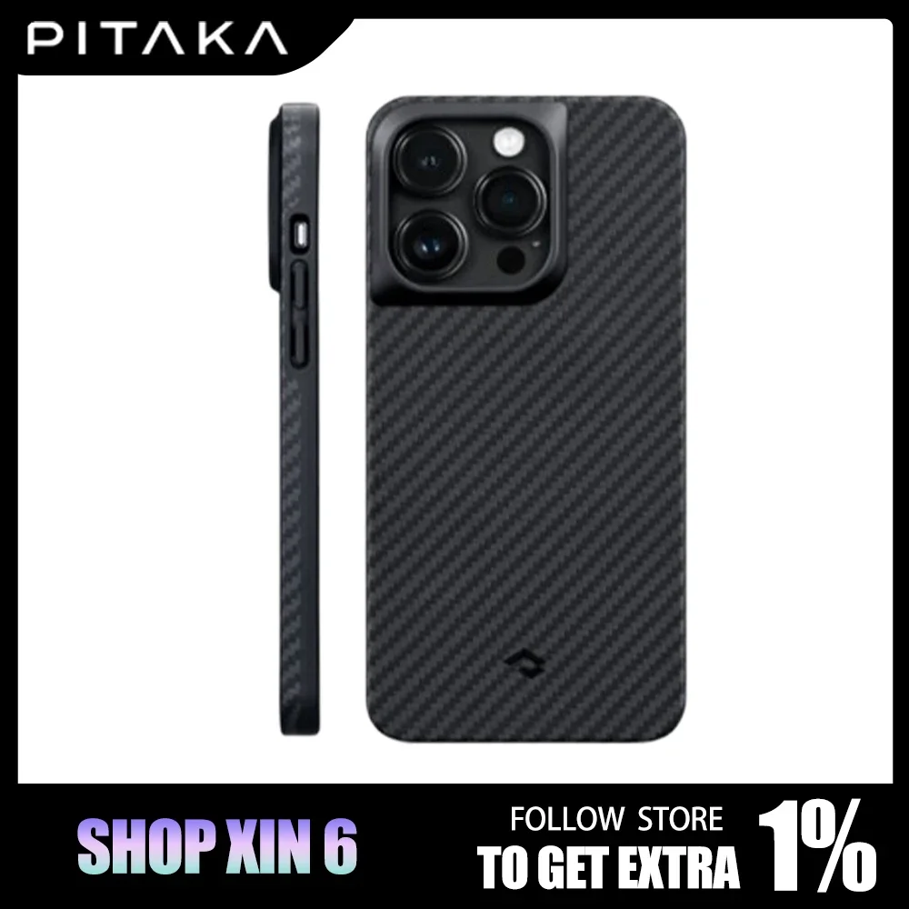 PITAKA Weave Kevlar Phone Case Cover iPhone14 Pro Max Case Magnetic Wireless Charging Cover iPhone14 Pro Case Celphone Man Gifts