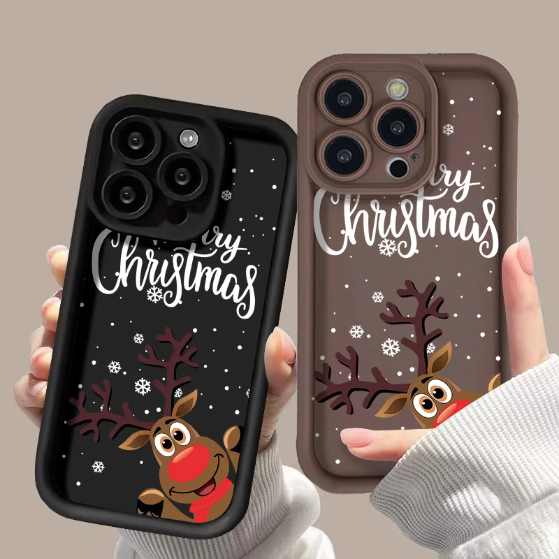 

Christmas Soft Silicone Phone Case For iPhone 15 Pro Max Funda iPhone 16 11 13 14 12 XS X XR 7 8 Plus SE 16promax 15promax Cover