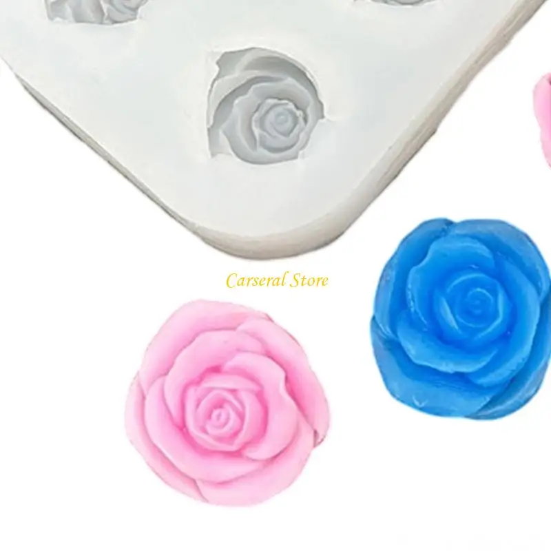 

M4YF Detailed Silicone Rose Mold For Crafting Chocolate Soap Heat Resistant Reusable