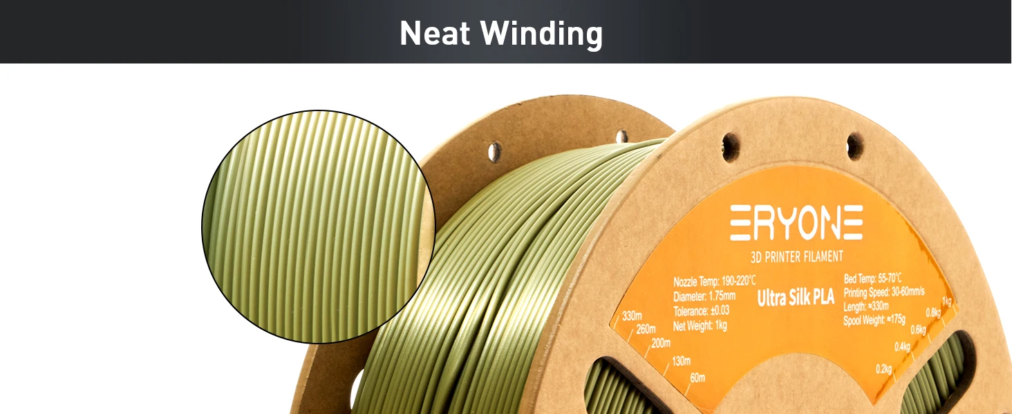 Eryone 5KG Promotion Ultra SILK PLA Filament 3D-Druck 1/3/5/10KG 1,75mm für 3D-Drucker Hohe Qualität Schnelle Lieferung – Detail 6