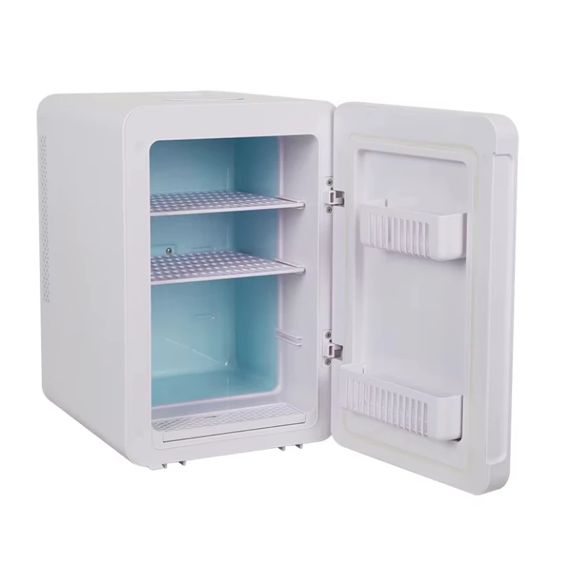 Mini refrigerator 15 liters simple plastic door low noise heating and cooling AC Dc 12v automotive