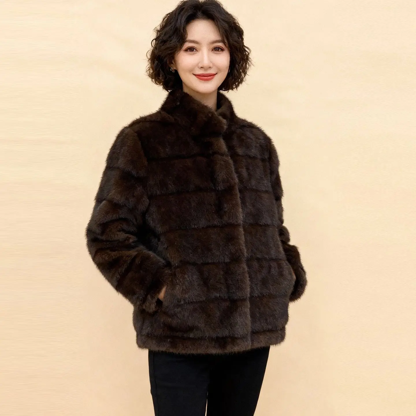 

Женские винтажные пальто из искусственного меха, теплые, в стиле «тедди», на двубортной застежке, со съемными ремнями, модные, для офиса и уличного стиля, с поясом