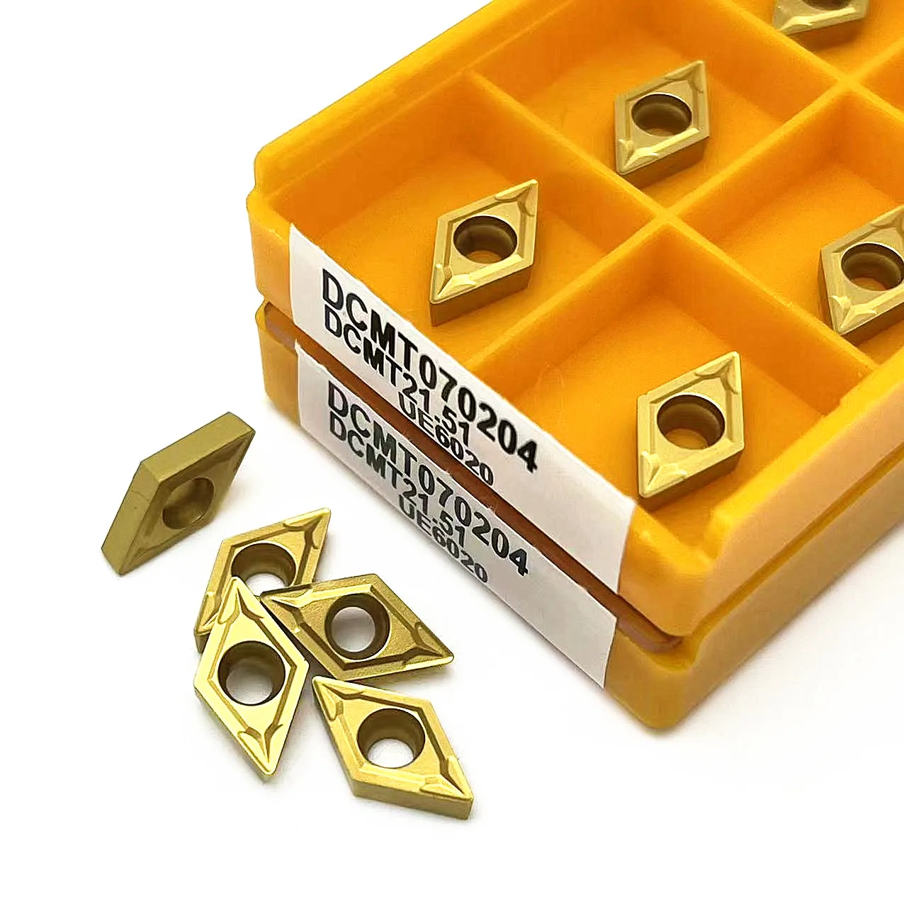 10 pz DCMT070204 DCMT11T304 DCMT11T308 US735 VP15TF UE6020 utensili per tornitura inserti in metallo duro utensili CNC DCMT070204 US735 VP15TF