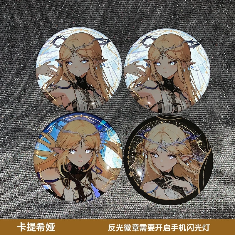 

Cartethyia Wuthering Waves Badge Cartoon Pins Brooch Button Pendant Bedge Anime Collection Gift