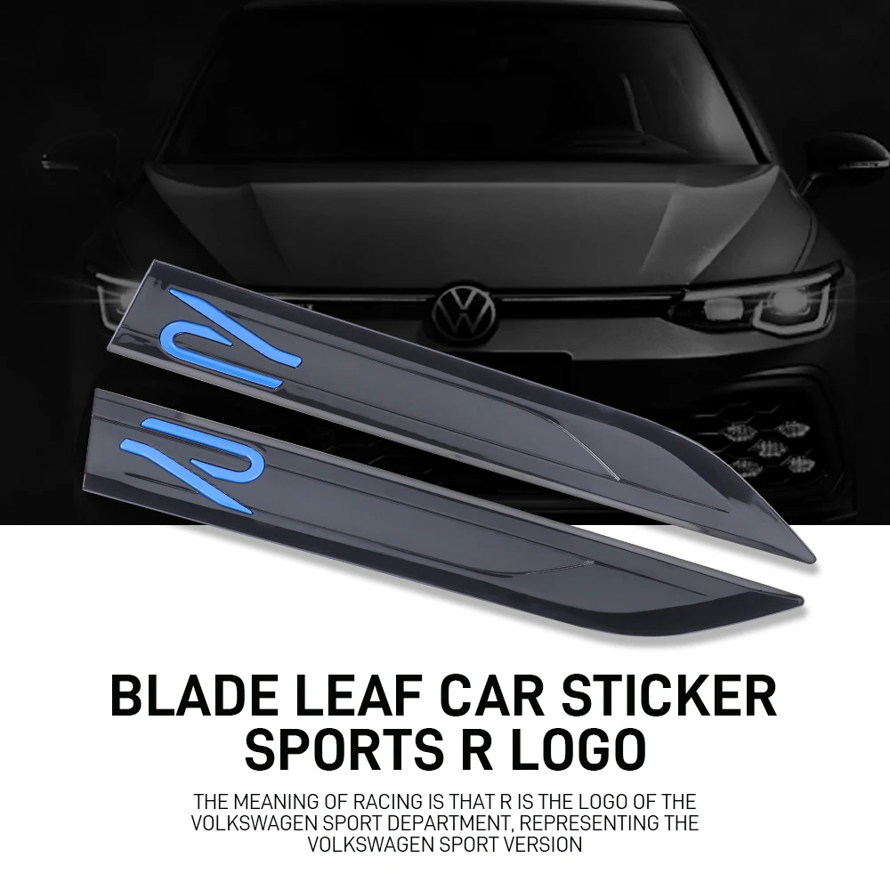 For Volkswagen VW R Tiguan Jetta Polo Touran Golf MK6 MK8 Car Accessories Trim Side Fender Front ABS Emblem Cover Sticker Badges