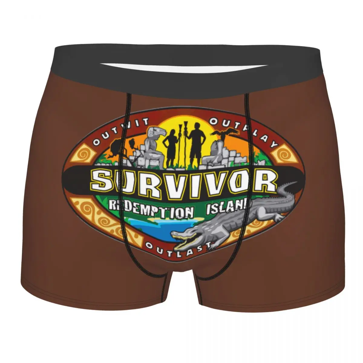 

Нижнее белье для ТВ-шоу Survivor на заказ, мужские трусы-боксеры с принтом, шорты, мягкие трусы