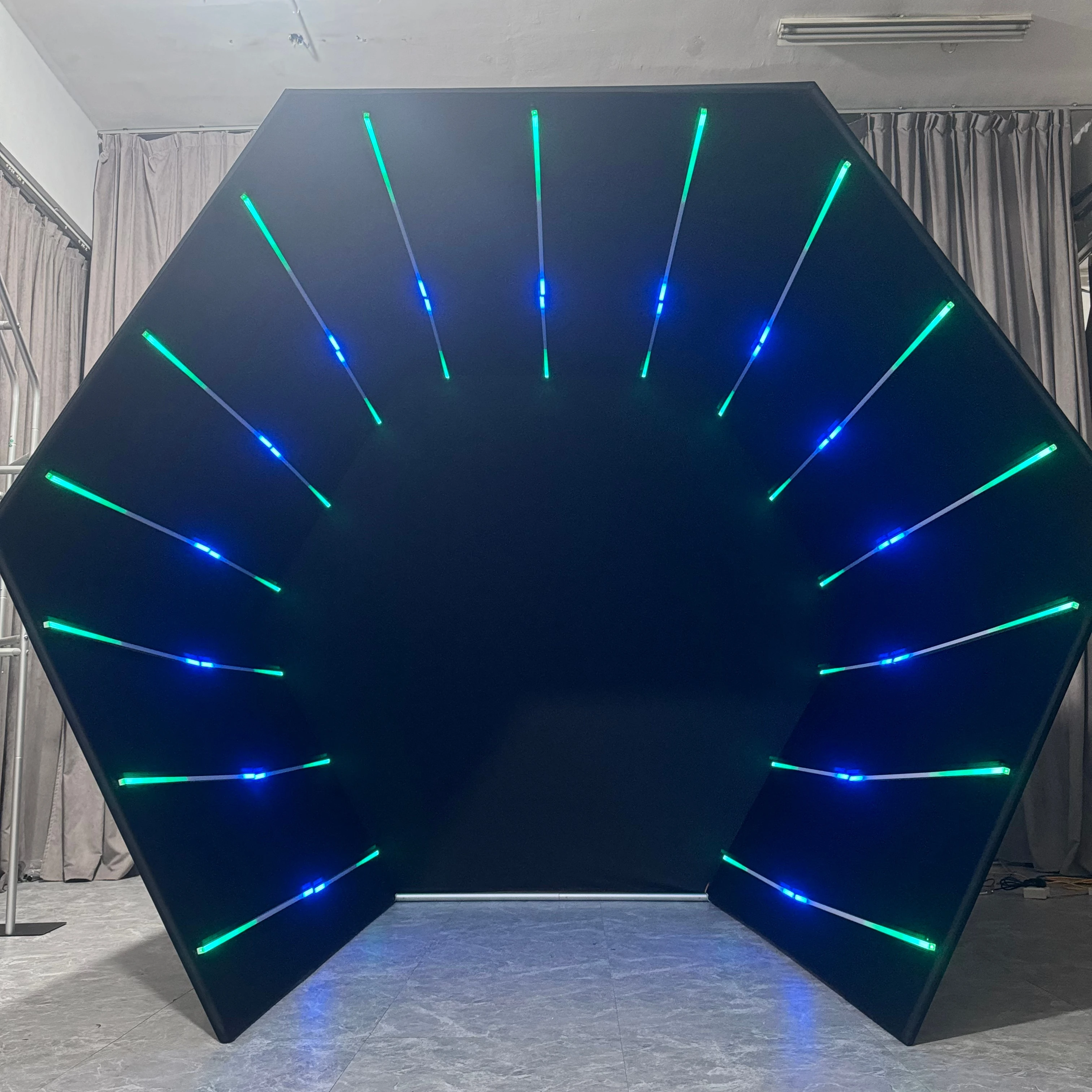 Tension Fabric Light Emitting Diode 360 Degree Background Aluminum 360 Booth Housing for Advertising Display Photo Booth