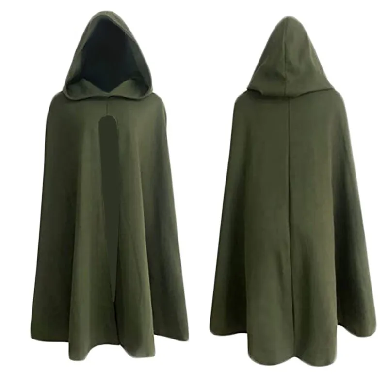 

Medieval Open Front Cloak Halloween Pirate Wizard Death God Warrior Role Play Costume Women's Traditional Ethnic Stage Costume